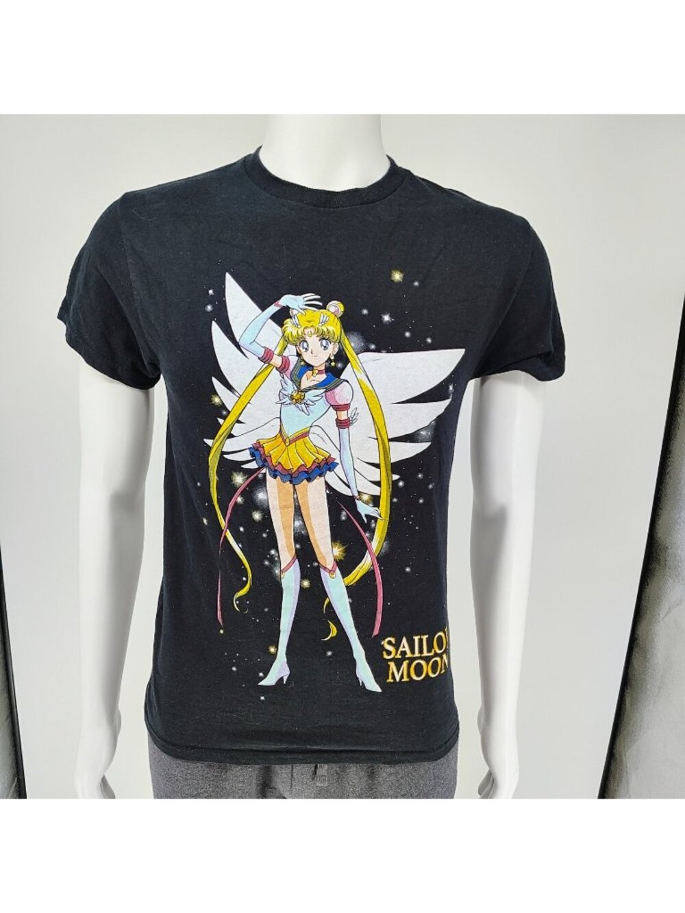 Sailor Moon Naoko Takeuchi Anime Black Graphic T-Shirt (Small)